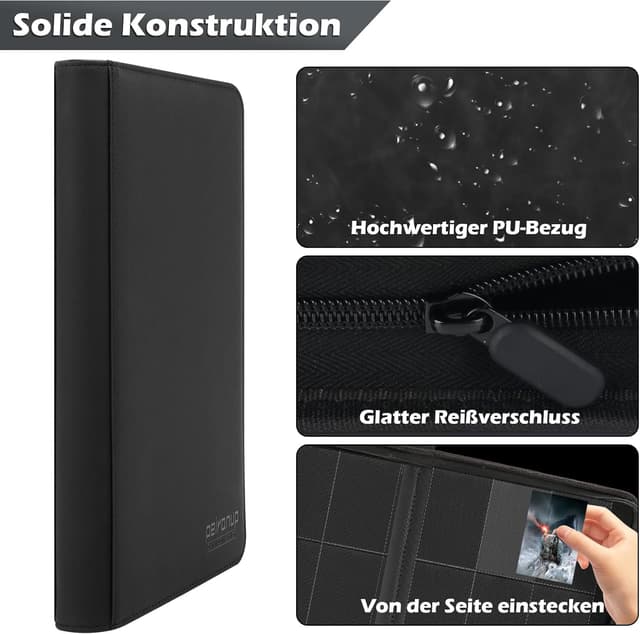 Thumbnail 3 de 540-Karten-Sammelalbum mit 9 Taschen pro Seite – wasserdichter Kartenordner für 9x7-cm-Karten