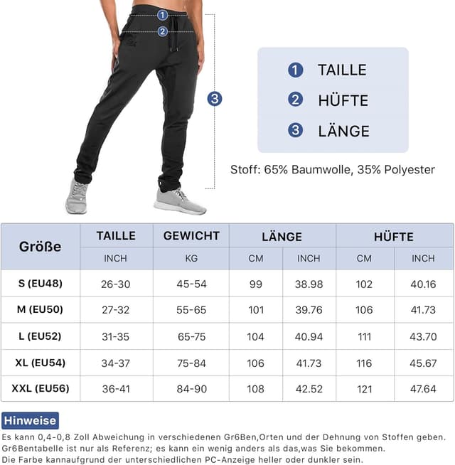 Thumbnail 5 de BROKIG Gym Jogginghose Herren Slim Fit