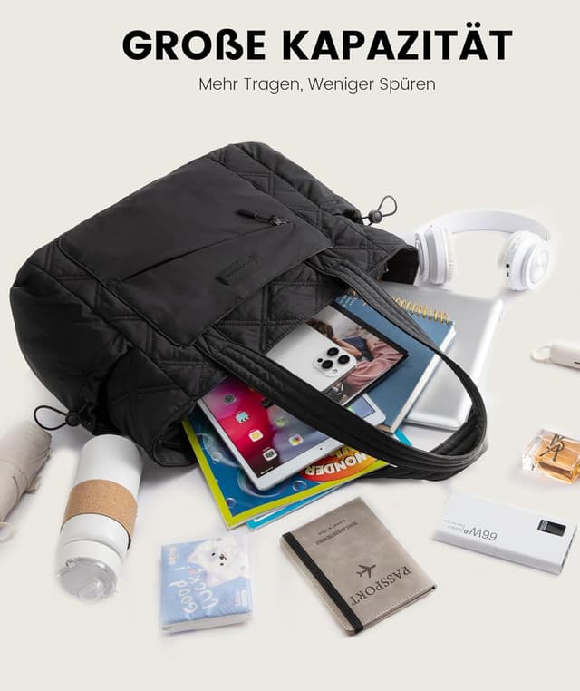 Detalle 2 de LOVEVOOK Shopper Tasche Damen Groß 15,6 Zoll