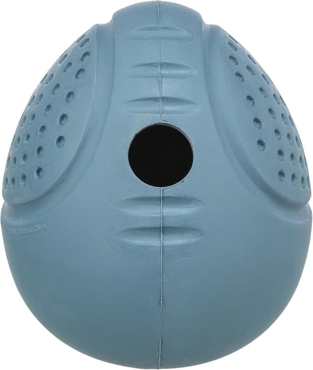 Detalle 2 de TRIXIE Steh-Auf-Snack-EI (34948) : jouet à friandises en caoutchouc naturel, rechargeable et silencieux