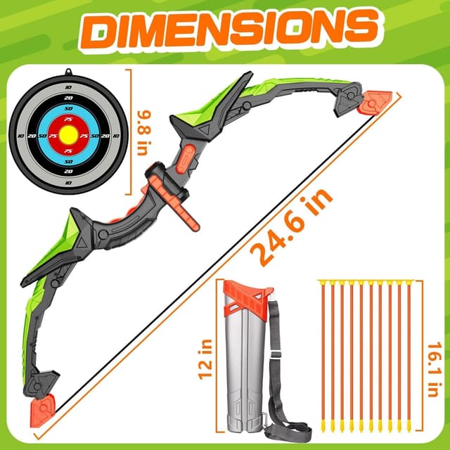 Thumbnail 6 de Kids LED light up archery set with 10 arrows