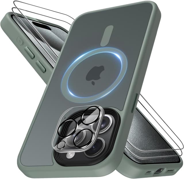 Thumbnail 6 de Mootobo iPhone 15 Case (4-in-1) with Strong Magnetic MagSafe + Screen & Lens Protectors, Black