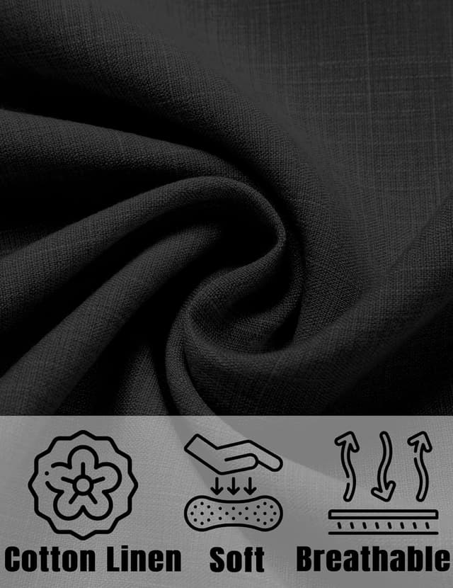 Thumbnail 4 de COOFANDY Linen Short Sleeve Shirt