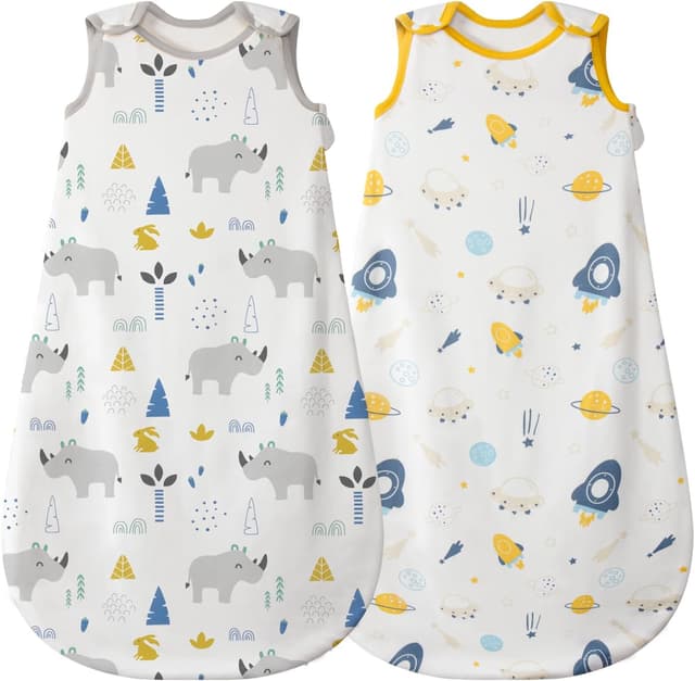 Detalle de Mosebears sacco nanna in morbido cotone 0-6 mesi 0,5 Tog con zip a doppio cursore