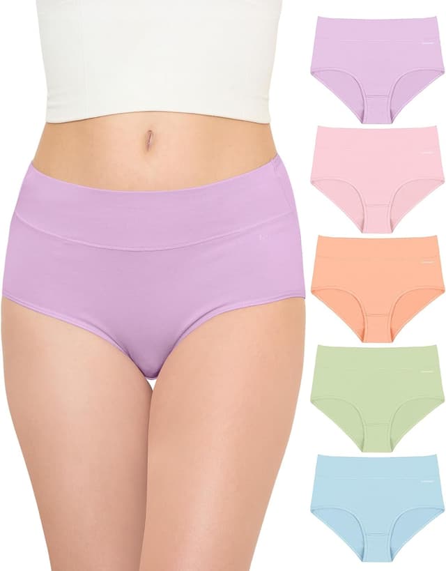 Detalle de TANSTC Bragas Mujer Algodón Elástico Culotte 5 Pack