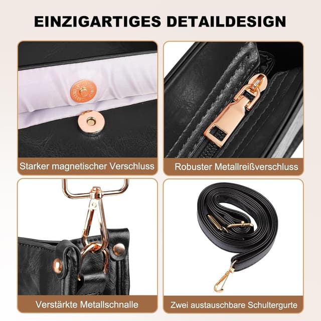 Thumbnail 6 de ISEYOU Umhängetasche Damen Crossbody mit 2 Gurten