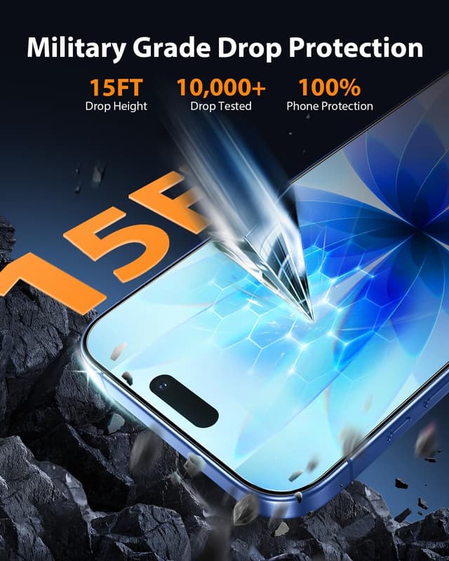 Detalle de Mkeke iPhone 17 Screen Protector 3-Pack