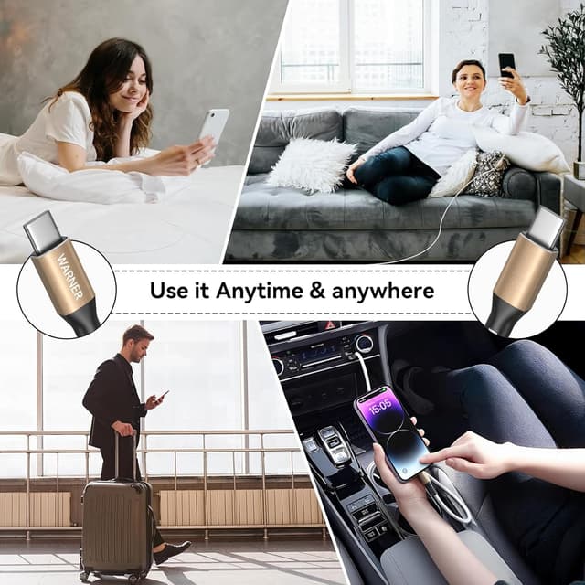 Thumbnail 6 de Ruilezyo USB-C auf USB-C Kabel (2er-Set, je 1,5 m, bis 100 W)