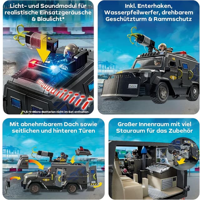 Detalle 2 de PLAYMOBIL SWAT-Geländefahrzeug 73-teilig