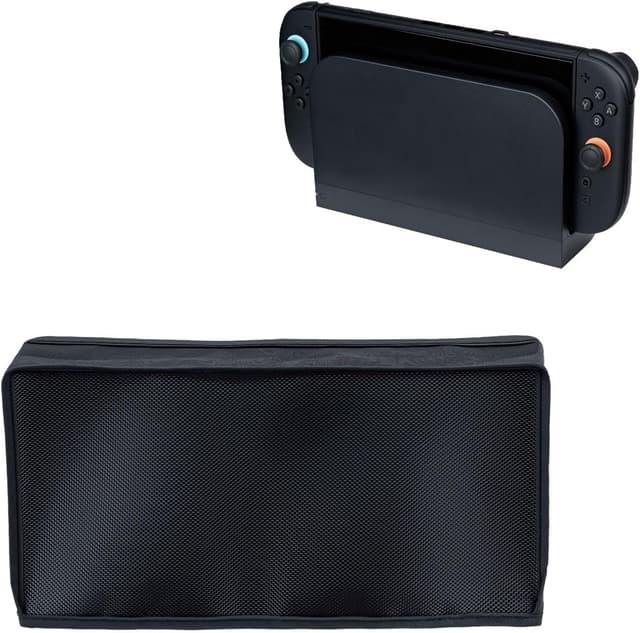 Detalle de Tolesum Copertura antipolvere protettiva per Switch 2 e base ufficiale Switch 2 (cover accessorio anti-graffio e impermeabile) - nero
