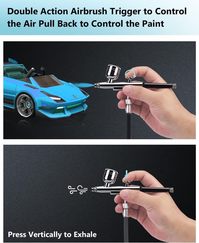 Thumbnail 1 de Powate Airbrush Kit 40PSI