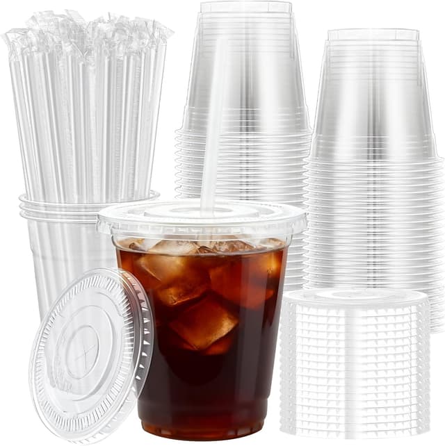 Thumbnail 6 de Lamosi 20 oz Clear Plastic Cups Pack