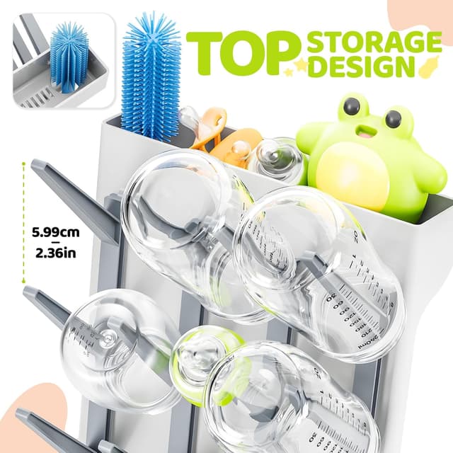 Detalle de Dayacoco Baby Bottle Drying Rack – Holds 12 Bottles
