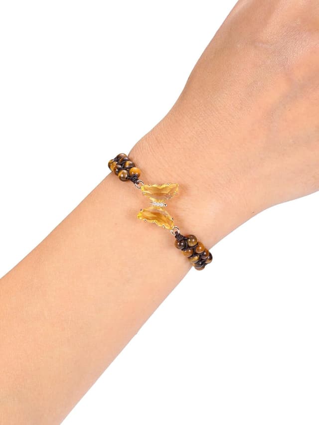 Detalle de Crystal Butterfly Bracelet 4mm Beads