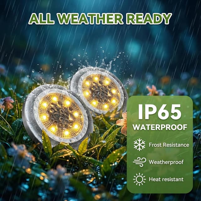 Thumbnail 3 de ZFITEI 12 Pack Solar Ground Lights 600mAh