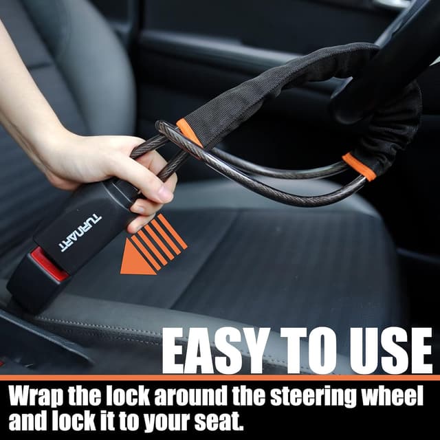 Detalle de Turnart Steering Wheel Lock Seat Belt Lock
