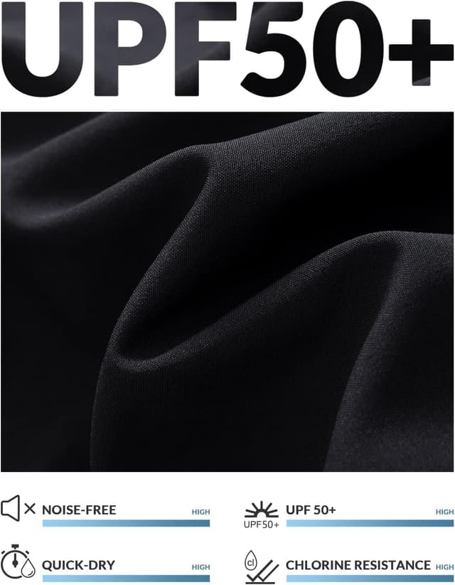 Detalle 2 de baleaf Damen 9" Badeshorts lang fürs Schwimmen mit UPF50+ und Reißverschlusstaschen