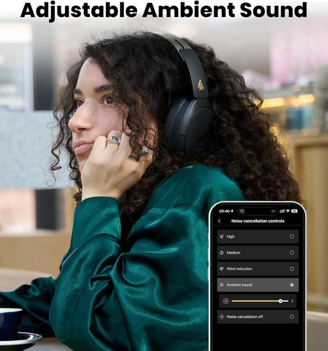 Detalle de Edifier W80 over-ear ANC headphones -49dB