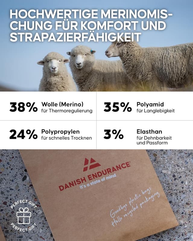 Thumbnail 4 de DANISH ENDURANCE Expert Pro Merino Wandersocken