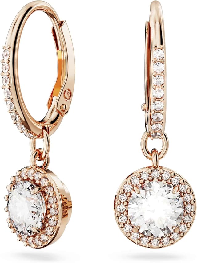 Detalle 2 de Swarovski Pendientes Angelic talla pera, blancos 💍