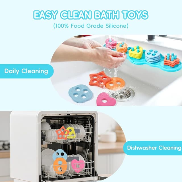 Thumbnail 6 de Bath Toys Shape Sorter with 20 Silicone Pieces