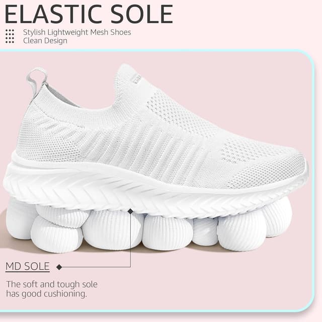 Detalle 2 de Sneakers femme slip-on respirantes légères (basket) à enfiler