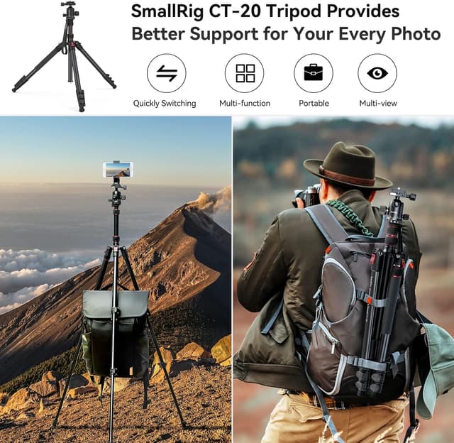 Thumbnail 6 de SMALLRIG 3474C Treppiede 198 cm per DSLR