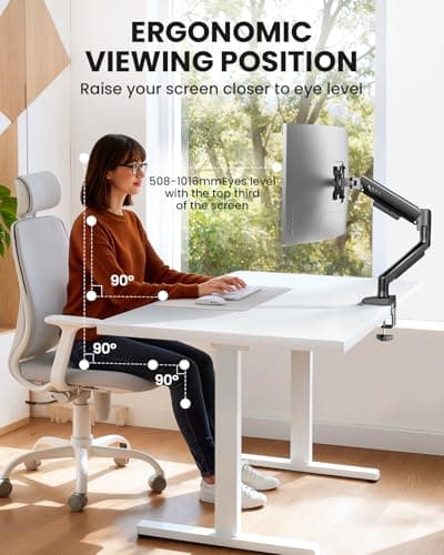 Thumbnail 6 de ErGear Soporte de monitor de escritorio para 13–34" (brazo sin ceder) con VESA 75/100 y hasta 9 kg