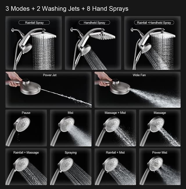 Thumbnail 1 de High Pressure Rain Shower Head 12 inch