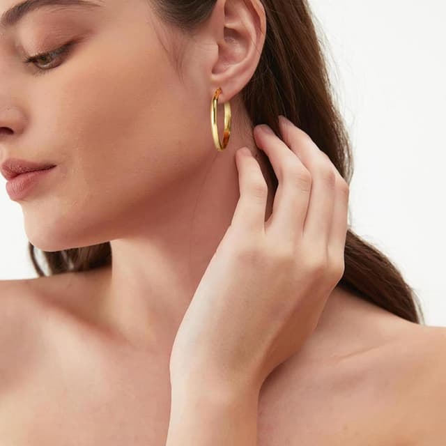 Detalle 2 de RANKEEF Creolen mit 14K Vergoldung, 30 mm