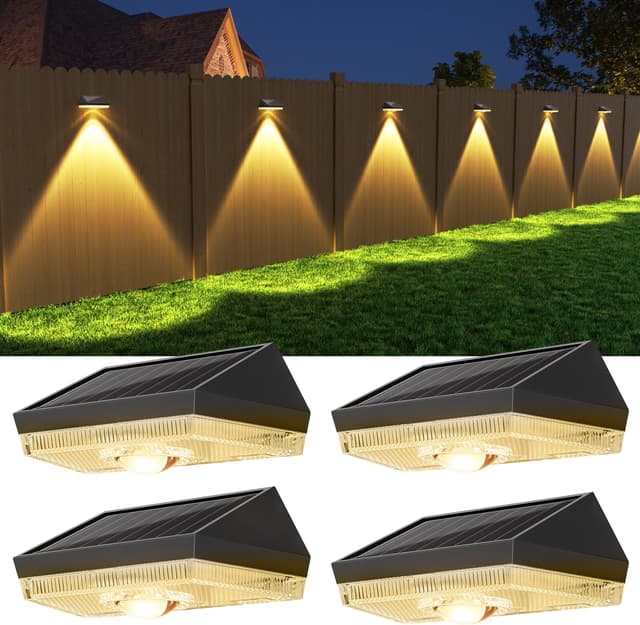 Detalle de ELLASAY Solar Fence Lights 4Pack 10 Modes