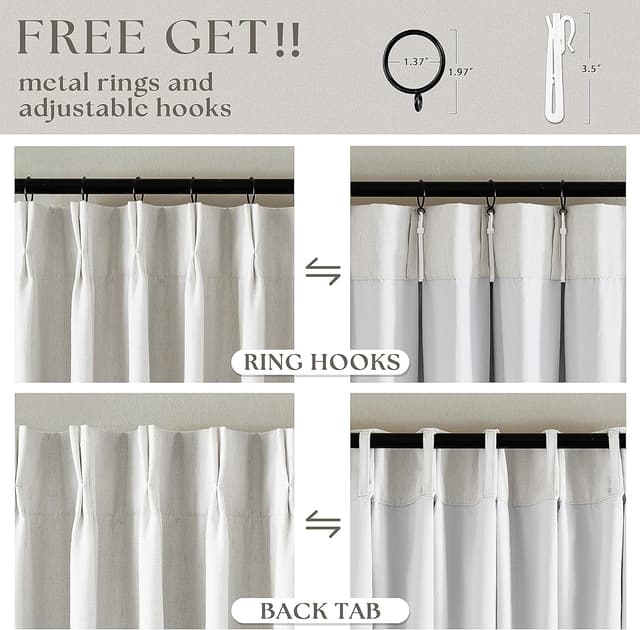 Detalle 1 de TWODRAPES Extra Wide Blackout Curtains 84