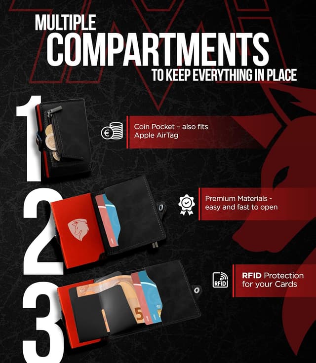 Detalle de TMillions Smart RFID Blocking Wallet for Men with GripLock and Smart Pop-Up Money Clip