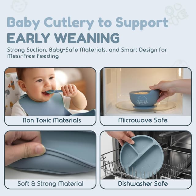 Thumbnail 2 de 12 Pc Silicone Baby Weaning Set 6+ months