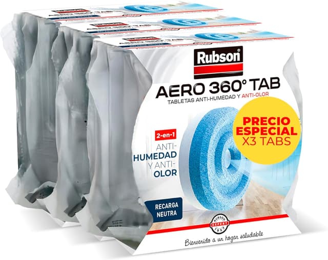 Detalle de Rubson AERO 360º Recambios Neutros para Deshumidificador 🌬