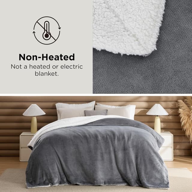 Detalle 2 de Bedsure Sherpa Fleece Throw 150x200cm