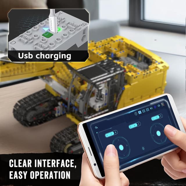 Thumbnail 5 de Mould King Technik Bagger 2169 Teile 🚜