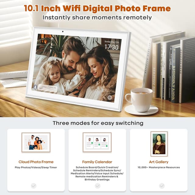 Detalle 2 de Hesmor Digital Calendar 10.1" smart wall display