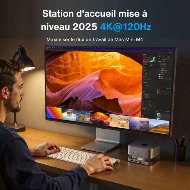 Detalle de IVANKY Dock Mac Mini M4 13-en-1