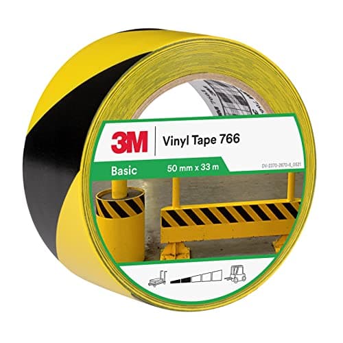 Detalle de 3M Cinta de Vinilo Seguridad 766 Amarillo/Negro 🛑