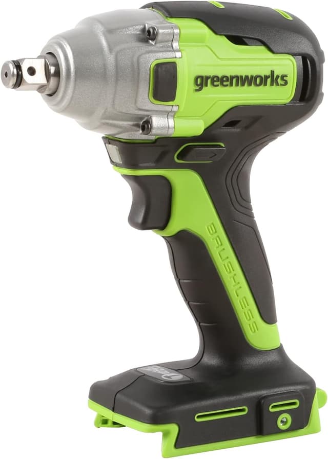 Detalle de Greenworks GD24IW400 Cordless Impact Wrench (Brushless) – 400Nm, 1/2" coupler (tool only)
