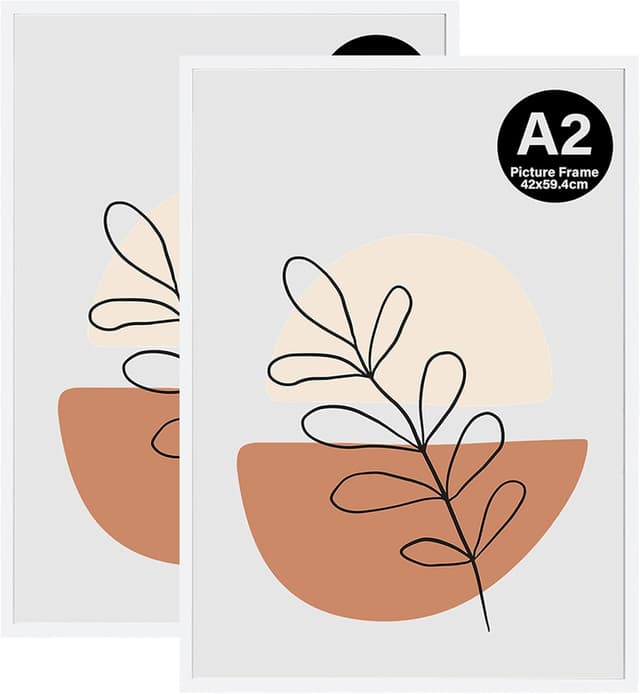 Detalle de KAIWIN A2 Bilderrahmen 2er-Set, weiß