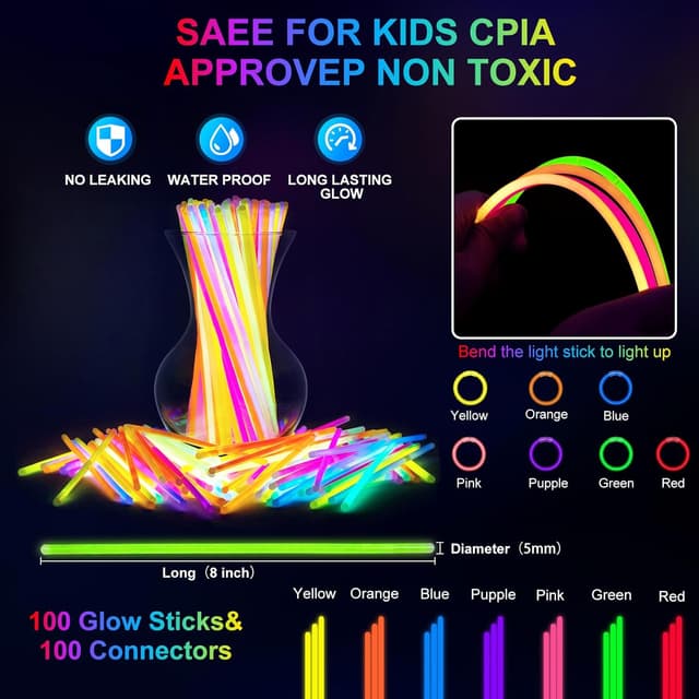 Thumbnail 6 de OLUPP Neon Party Supplies 150‑Piece Set