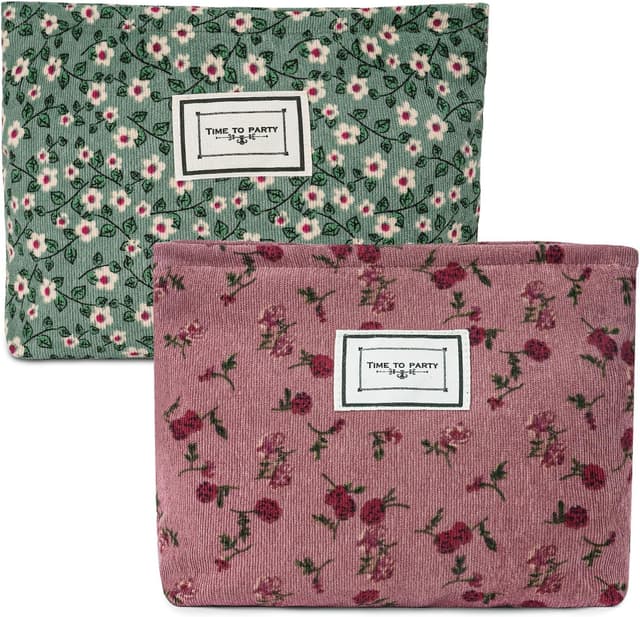 Thumbnail 6 de Aucuu Beauty Case da Viaggio Borsa Trucco Floreale