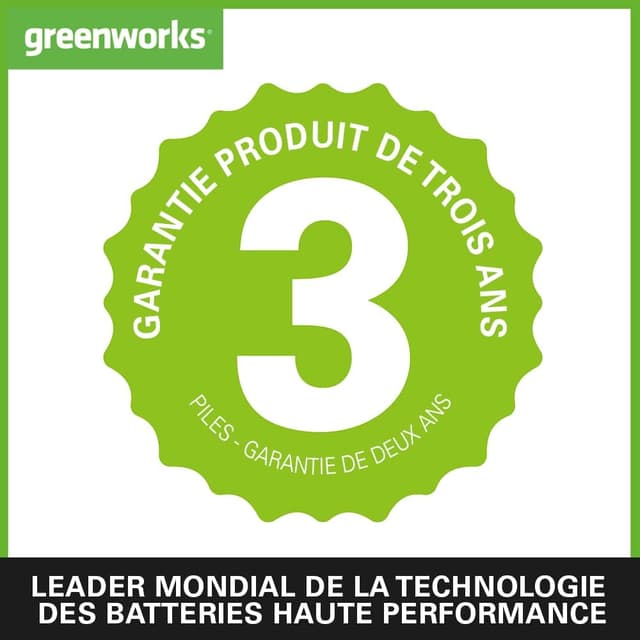 Detalle de Greenworks Tools 40V G40LM35K2 tondeuse sans fil pour pelouses jusqu’à 500 m² (35 cm) avec sac 50 L, sans batterie ni chargeur