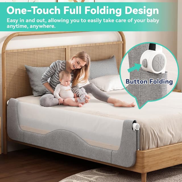 Thumbnail 2 de Jinrobabes Bed Rails for Toddlers 180cm