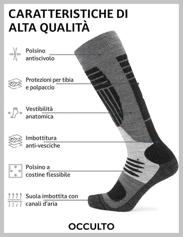 Thumbnail 2 de Occulto Felix Calze da Sci uomo pacco da 2