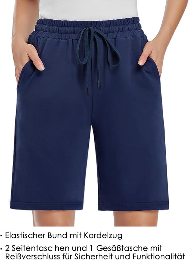 Detalle de MOVE BEYOND Bermuda femme avec 3 poches et cordon de serrage