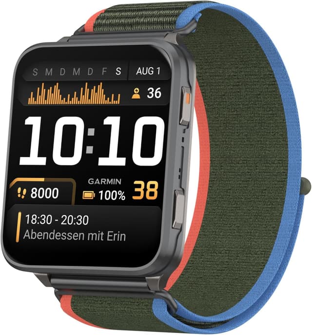 Detalle de NewJourney 24mm Nylon Armband mit Quick-Release für Garmin Venu X1 & COROS Nomad (Trail Loop)