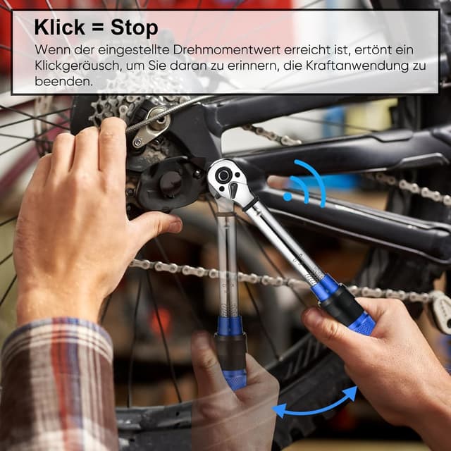 Thumbnail 4 de Philtool 15TLG Drehmomentschlüssel Set für Fahrrad & Zubehör, 2–24 Nm (1/4 Zoll, 72-Zähne-Umschaltknarre)